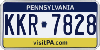 PA license plate KKR7828