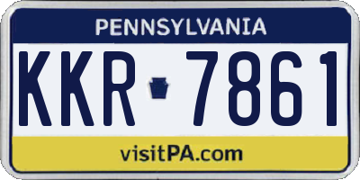 PA license plate KKR7861