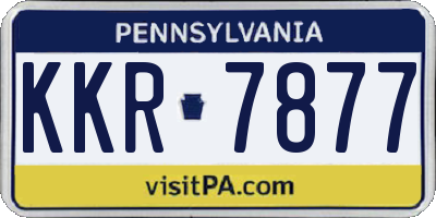 PA license plate KKR7877