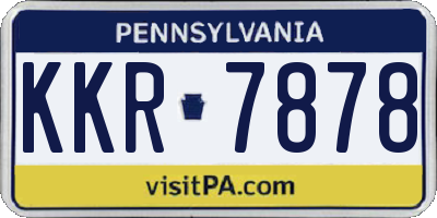 PA license plate KKR7878