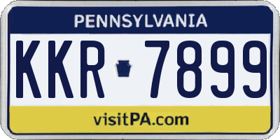 PA license plate KKR7899