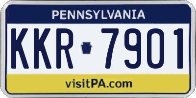 PA license plate KKR7901