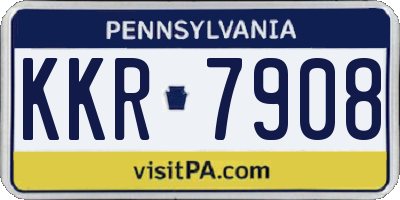 PA license plate KKR7908