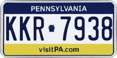 PA license plate KKR7938