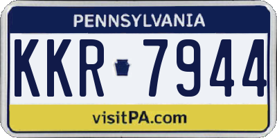 PA license plate KKR7944