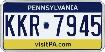 PA license plate KKR7945
