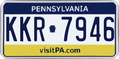 PA license plate KKR7946