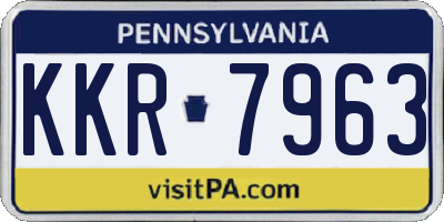 PA license plate KKR7963