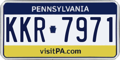 PA license plate KKR7971