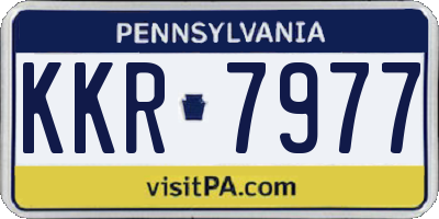 PA license plate KKR7977