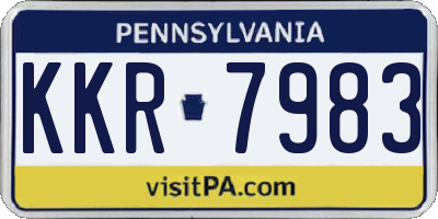 PA license plate KKR7983
