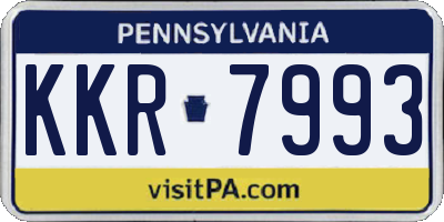 PA license plate KKR7993