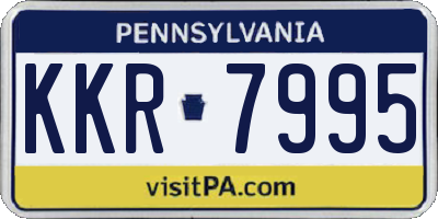 PA license plate KKR7995