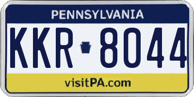 PA license plate KKR8044