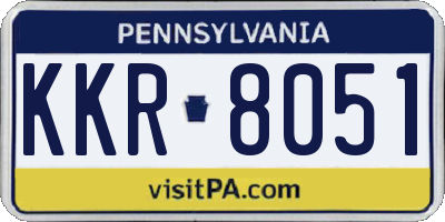 PA license plate KKR8051
