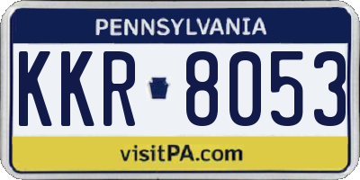 PA license plate KKR8053