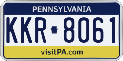 PA license plate KKR8061