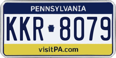 PA license plate KKR8079