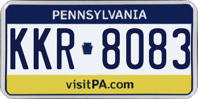 PA license plate KKR8083