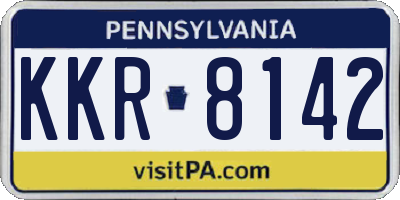 PA license plate KKR8142