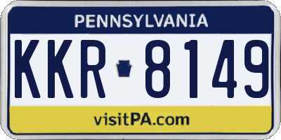 PA license plate KKR8149