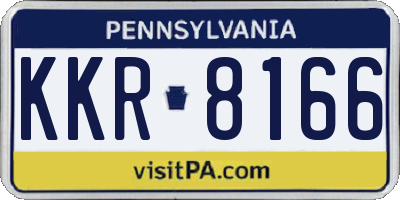 PA license plate KKR8166