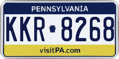 PA license plate KKR8268