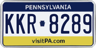 PA license plate KKR8289