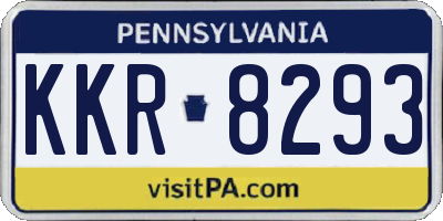 PA license plate KKR8293
