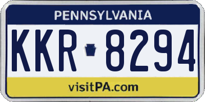 PA license plate KKR8294