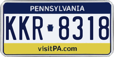 PA license plate KKR8318
