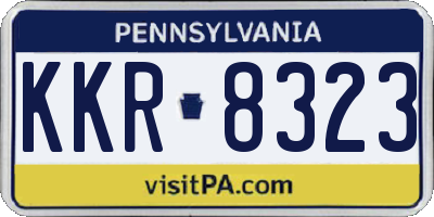 PA license plate KKR8323