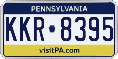 PA license plate KKR8395