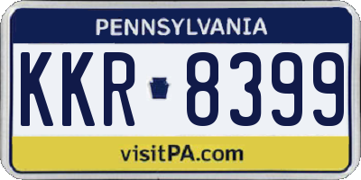 PA license plate KKR8399