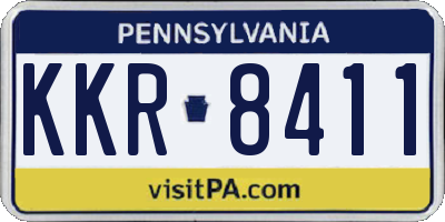 PA license plate KKR8411