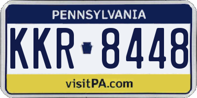 PA license plate KKR8448