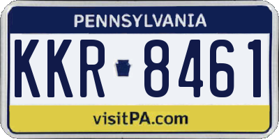 PA license plate KKR8461