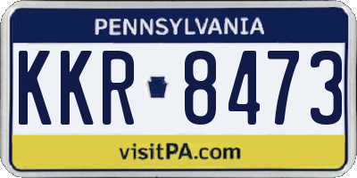 PA license plate KKR8473