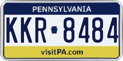 PA license plate KKR8484