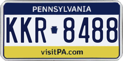 PA license plate KKR8488