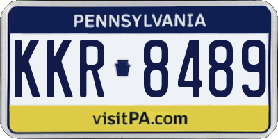 PA license plate KKR8489