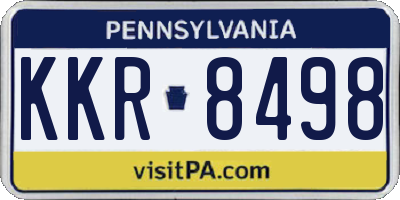 PA license plate KKR8498