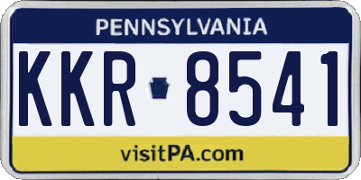 PA license plate KKR8541
