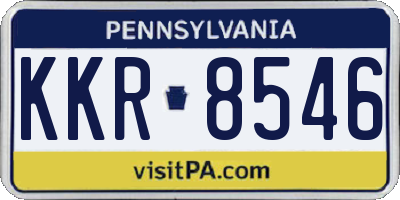 PA license plate KKR8546