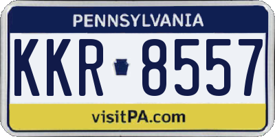 PA license plate KKR8557