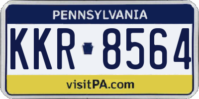 PA license plate KKR8564