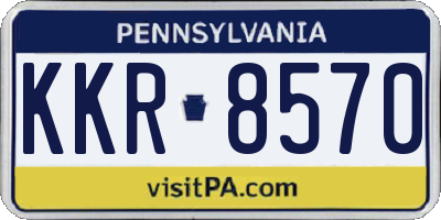 PA license plate KKR8570
