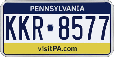 PA license plate KKR8577