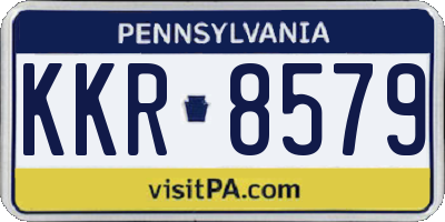 PA license plate KKR8579