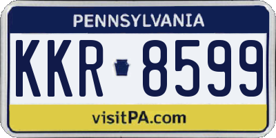 PA license plate KKR8599